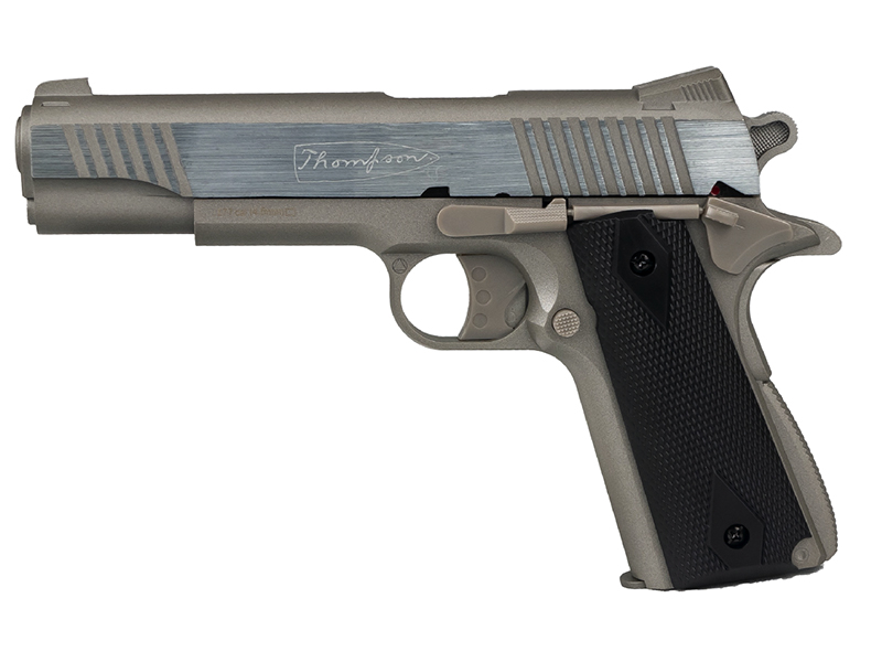 Auto Ordnance 1911 Thompson Co2 Non-Blowback Pistol (4.5mm/.177 Pellet – Metal Slide and ABS Body – Cybergun – Silver – 438305) Auto Ordnance 1911 Thompson Co2 Non-Blowback Pistol (4.5mm/.177 Pellet – Metal Slide and ABS Body – Cybergun – Silver – 438305)