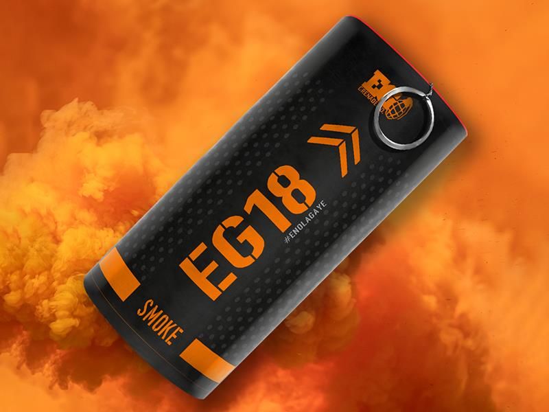 Enola Gaye EG18 Wire Pull Smoke Grenade (EG18AO – Orange) Enola Gaye EG18 Wire Pull Smoke Grenade (EG18AO – Orange)
