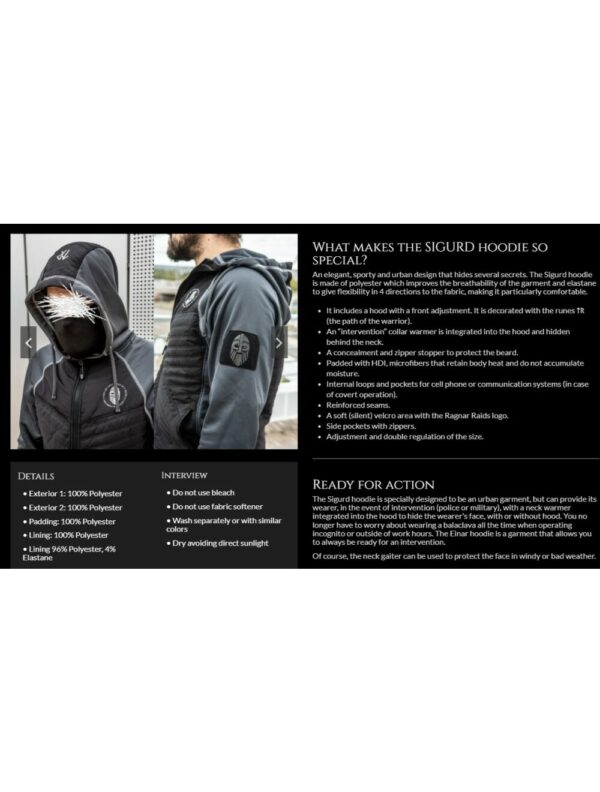 Ragnar Raids – SIGURD H c.Shadow Grey – Black Size M Ragnar Raids – SIGURD H c.Shadow Grey – Black Size M