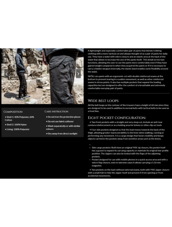 Ragnar Raids SK?LL Black Pants Street – Size 44