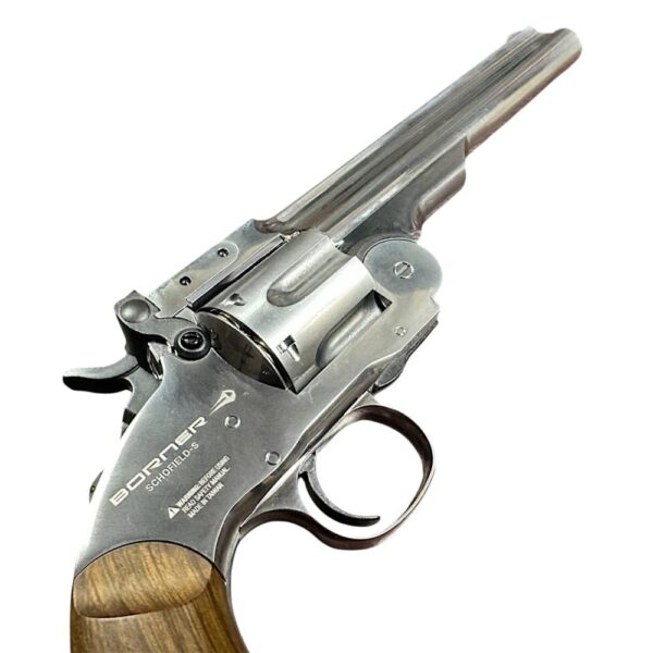 Borner Schofield Co2 Revolver (4.5mm/.177 – BB and Pellet – Silver) Borner Schofield Co2 Revolver (4.5mm/.177 – BB and Pellet – Silver)