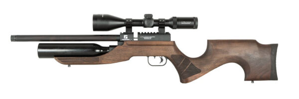 reximex lyra k 22 Turkish walnut stock checkering and grip detail