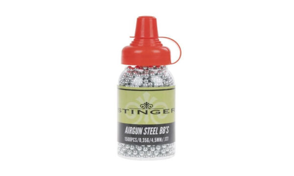 Stinger 4.5mm (.177 Caliber) Steel BBs – 1,500 Count Bottle (ST-BB-45-1500)
